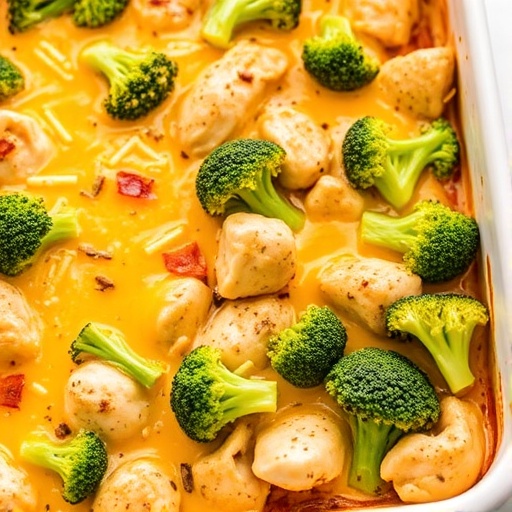 Cheesy Chicken Broccoli Rice Casserole