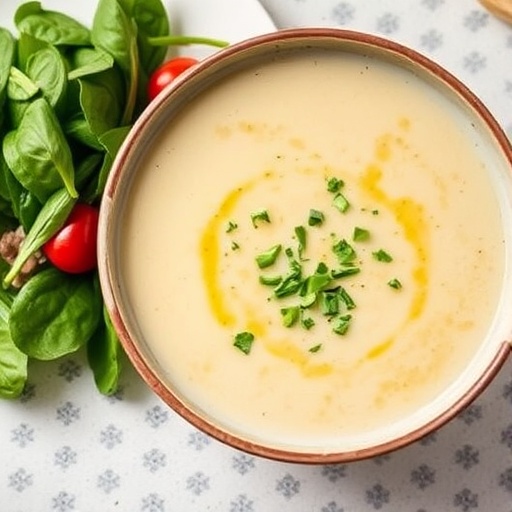 Cozy Comfort: Potato Soup and Spinach Salad