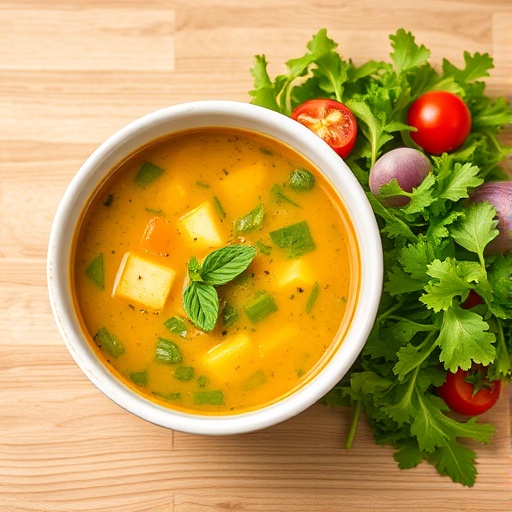 Cozy Soup and Fresh Salad Combo