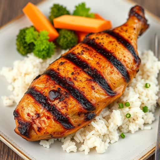 Easy Things to Cook With Chicken 1 Things To Cook With Chicken — grilled chicken breast served with rice and vegetables, healthy dinner idea