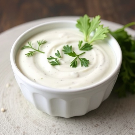 Homemade Ranch Dressing Recipe 1 The Ranch — bowl of creamy homemade ranch dressing garnished with herbs, fresh salad dressing recipe