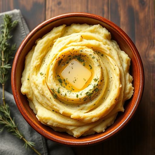 Roasted Mashed Potatoes Recipe 1 Roasted Mashed Potatoes — bowl of creamy roasted mashed potatoes topped with herbs and butter, comforting holiday side dish