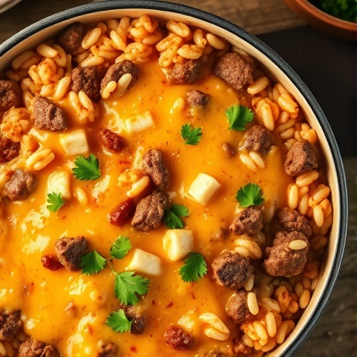 Cheesy Beef Rice Casserole: Easy Dinner Recipe