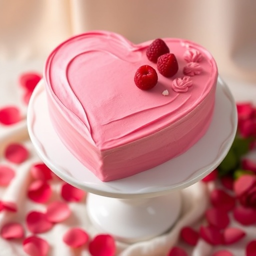 Decadent Heart-Shaped Valentine’s Day Cake with Raspberry Buttercream
