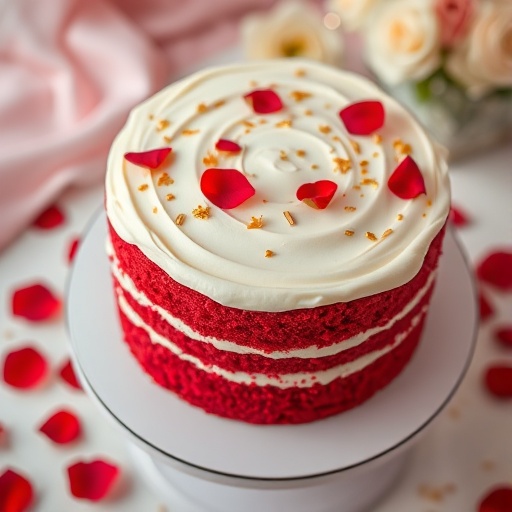 Elegant Red Velvet Cake for Valentine’s Day – A Decadent Dessert Masterpiece