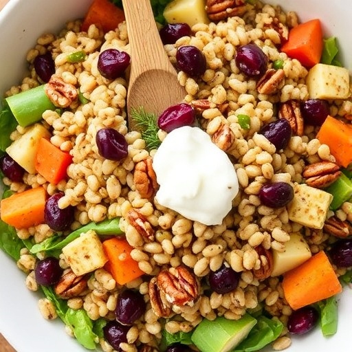 Autumn Harvest Grain Salad: Cranberry Pecan &amp; Roasted Veggie Delight