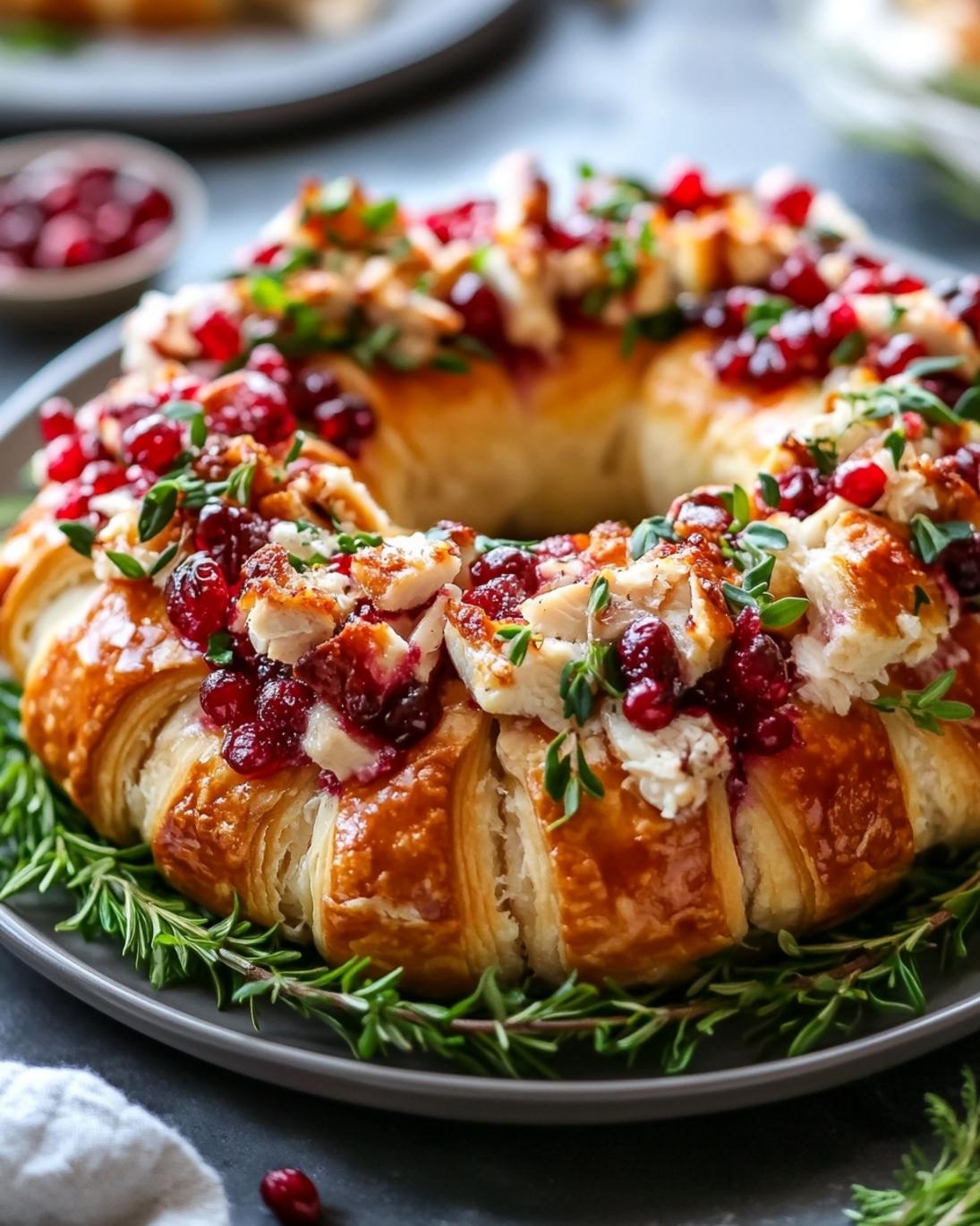 Easy Turkey Cranberry Crescent Ring: Festive Holiday Appetizer or Dinner! 3 Easy Turkey Cranberry Crescent Ring Festive Holiday Appetizer or Dinner 3