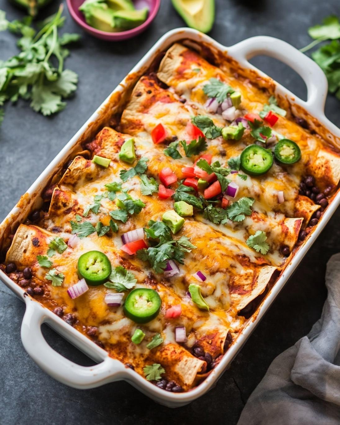 Easy Vegetarian Black Bean Enchiladas Recipe Healthy Dinner Idea 1
