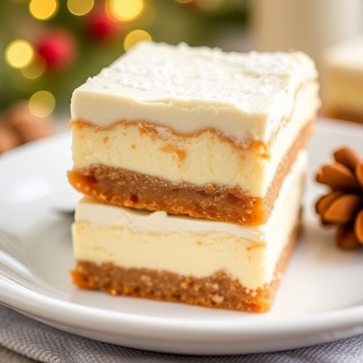 Festive Eggnog Cheesecake Bars: Your Holiday Dessert!