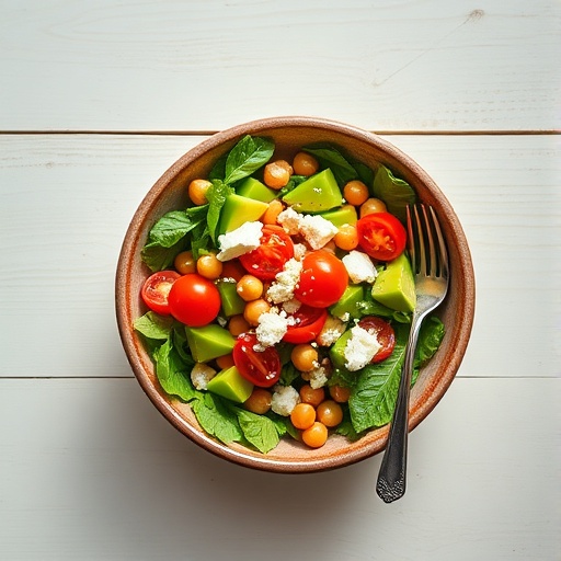 Fresh Chickpea Feta Avocado Salad: Easy &amp; Healthy