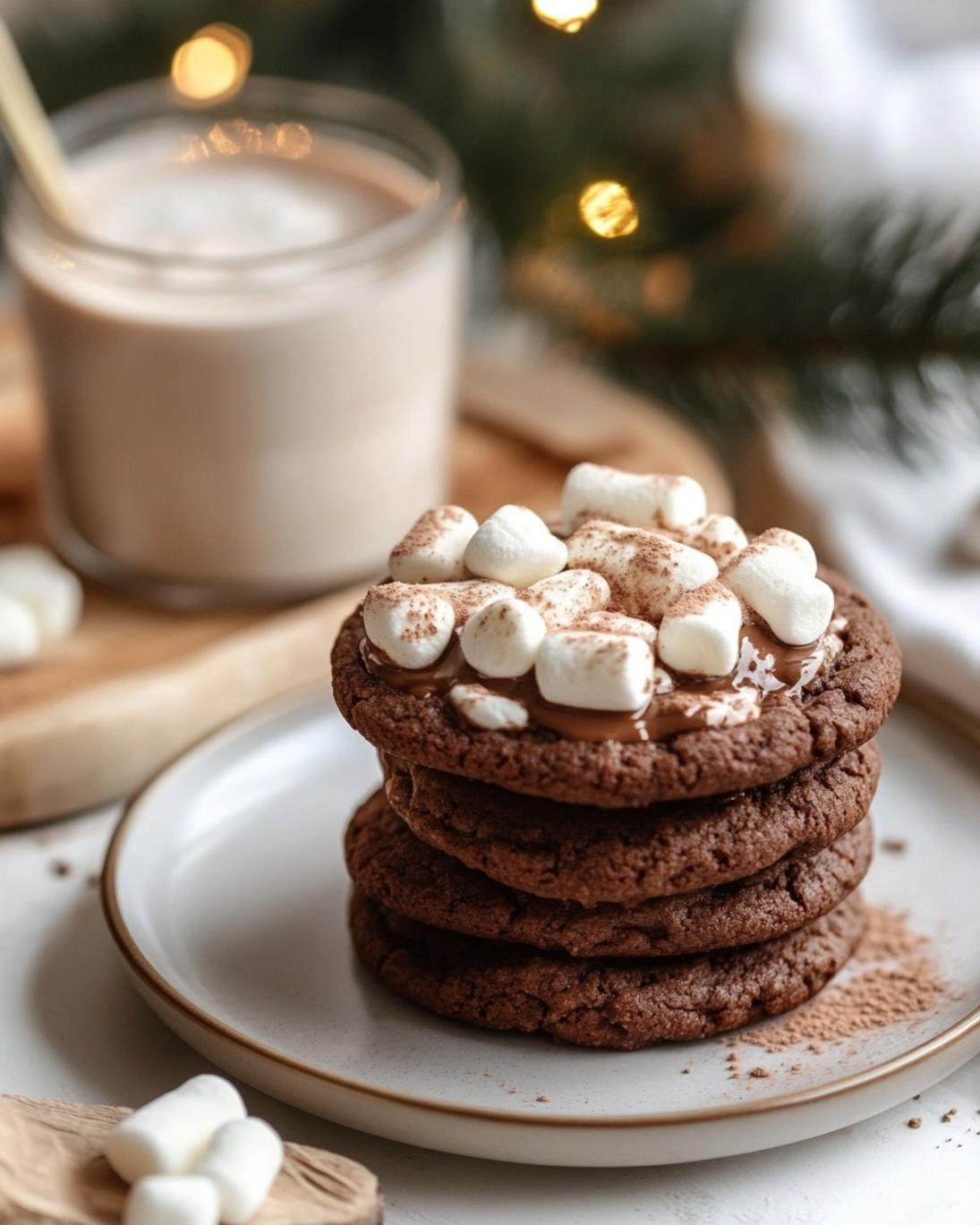 Irresistible Hot Chocolate Cookies with Marshmallows 3 Irresistible Hot Chocolate Cookies with Marshmallows 1