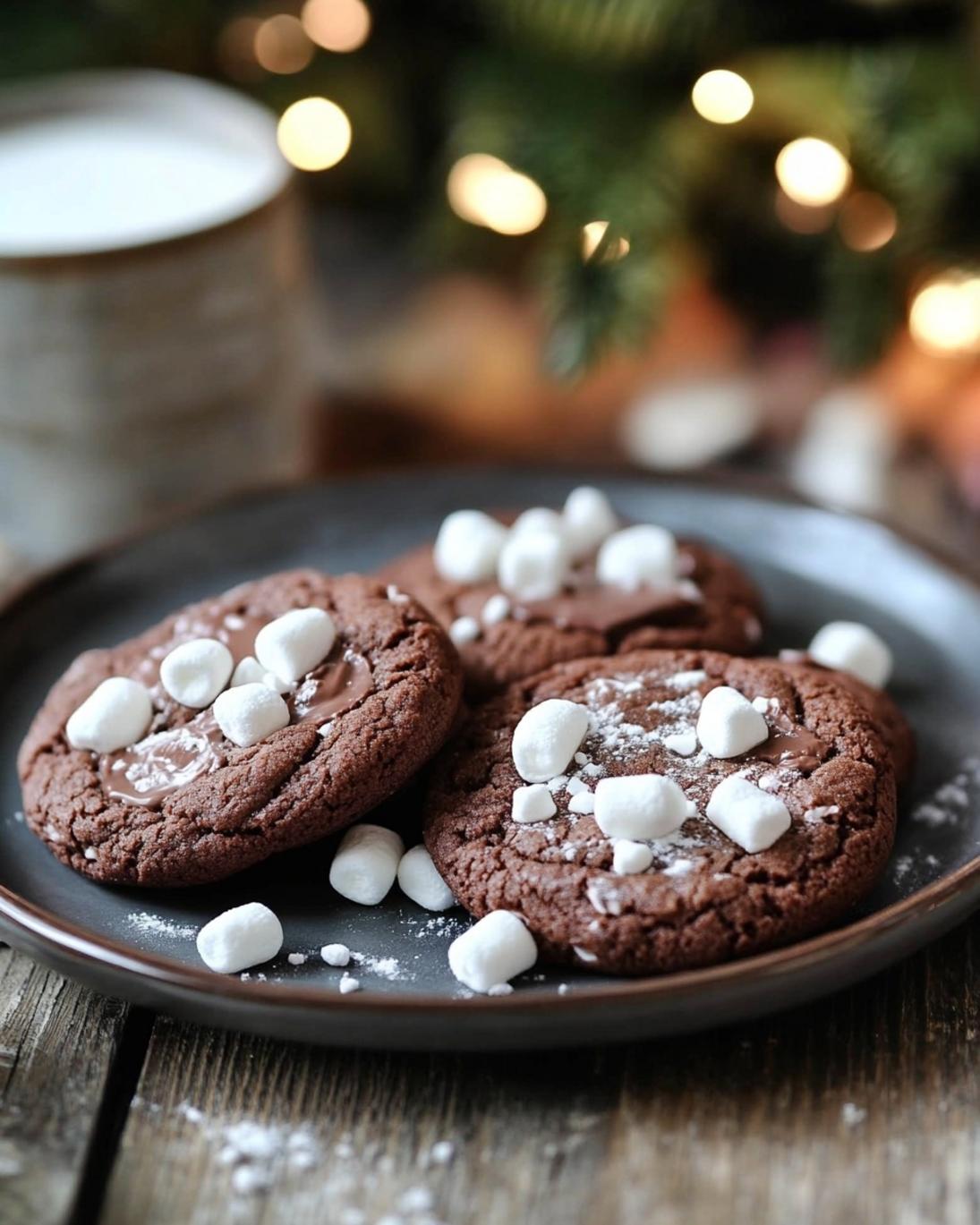 Irresistible Hot Chocolate Cookies with Marshmallows 3