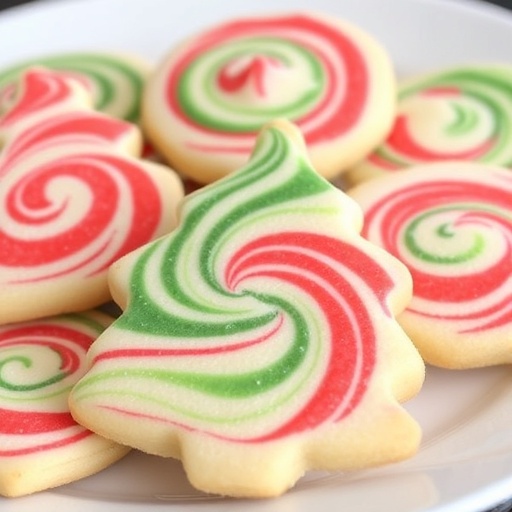 Vibrant Swirled Christmas Sugar Cookies: Festive Holiday Treat