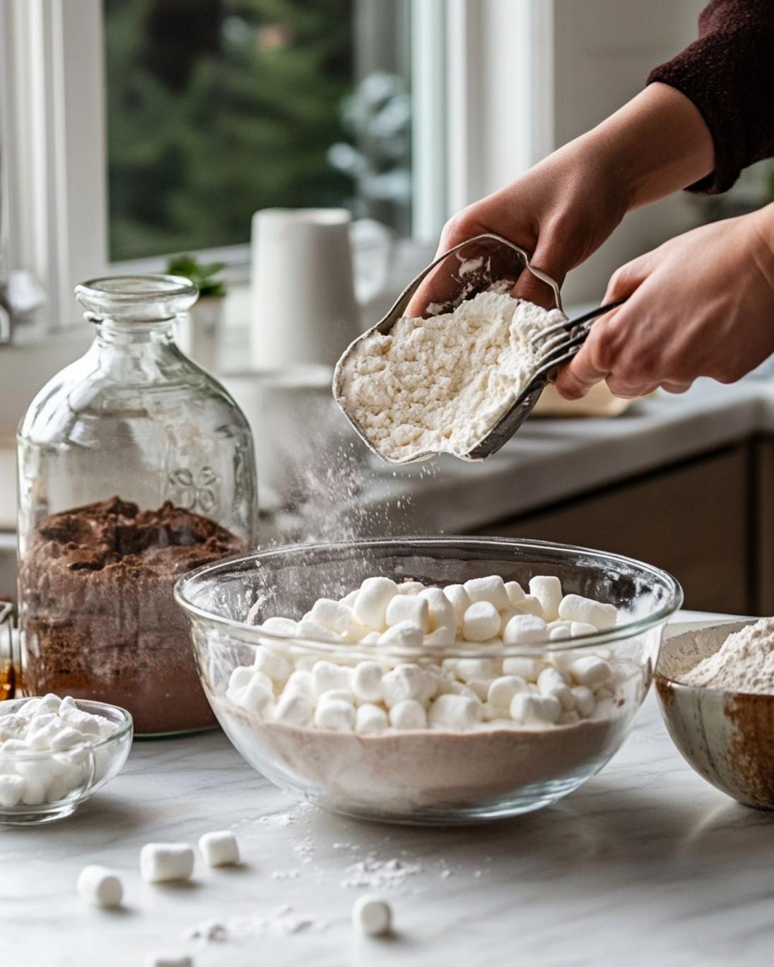 ingrediant of Irresistible Hot Chocolate Cookies with Marshmallows 1