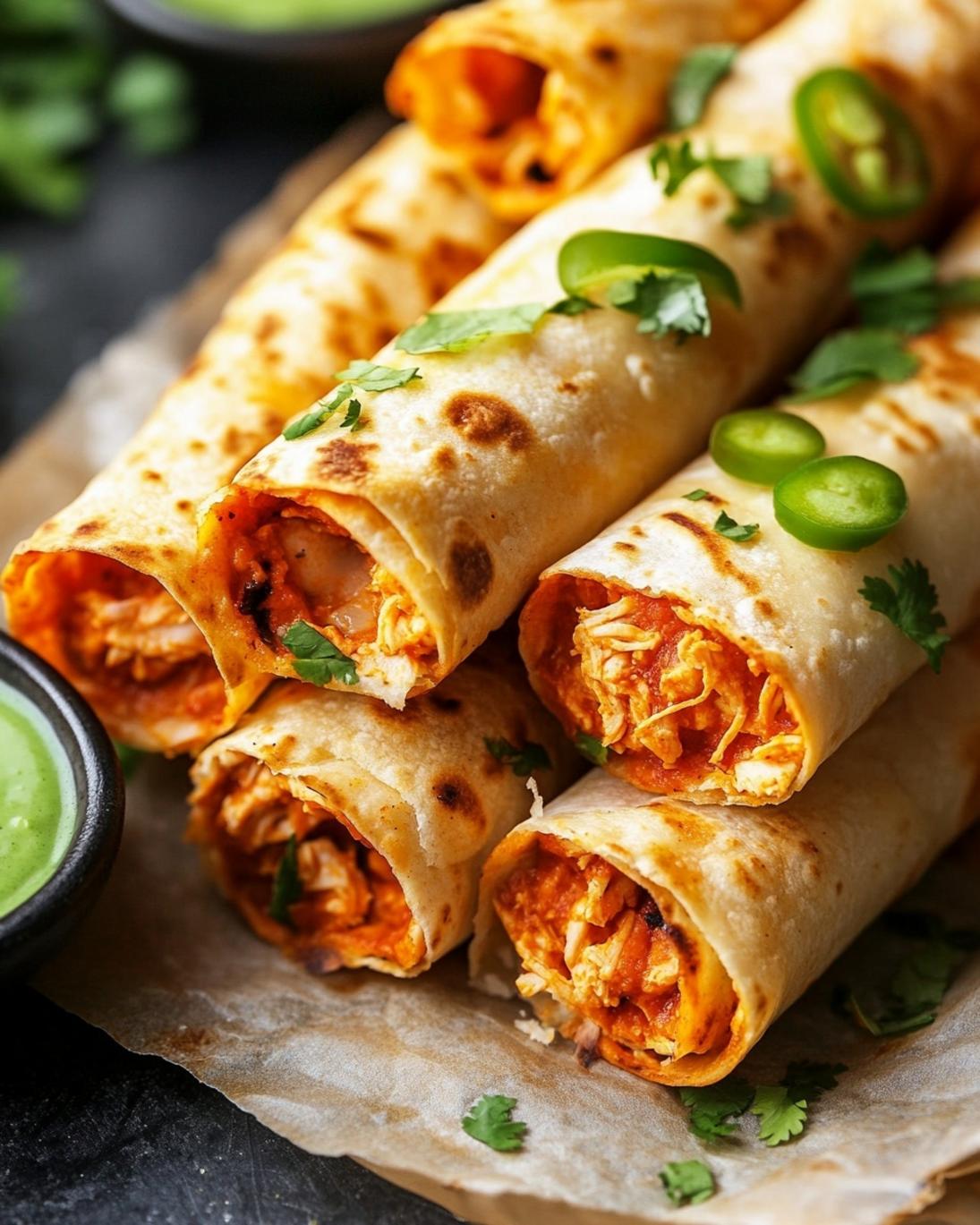 Buffalo Style Chicken Taquitos 3