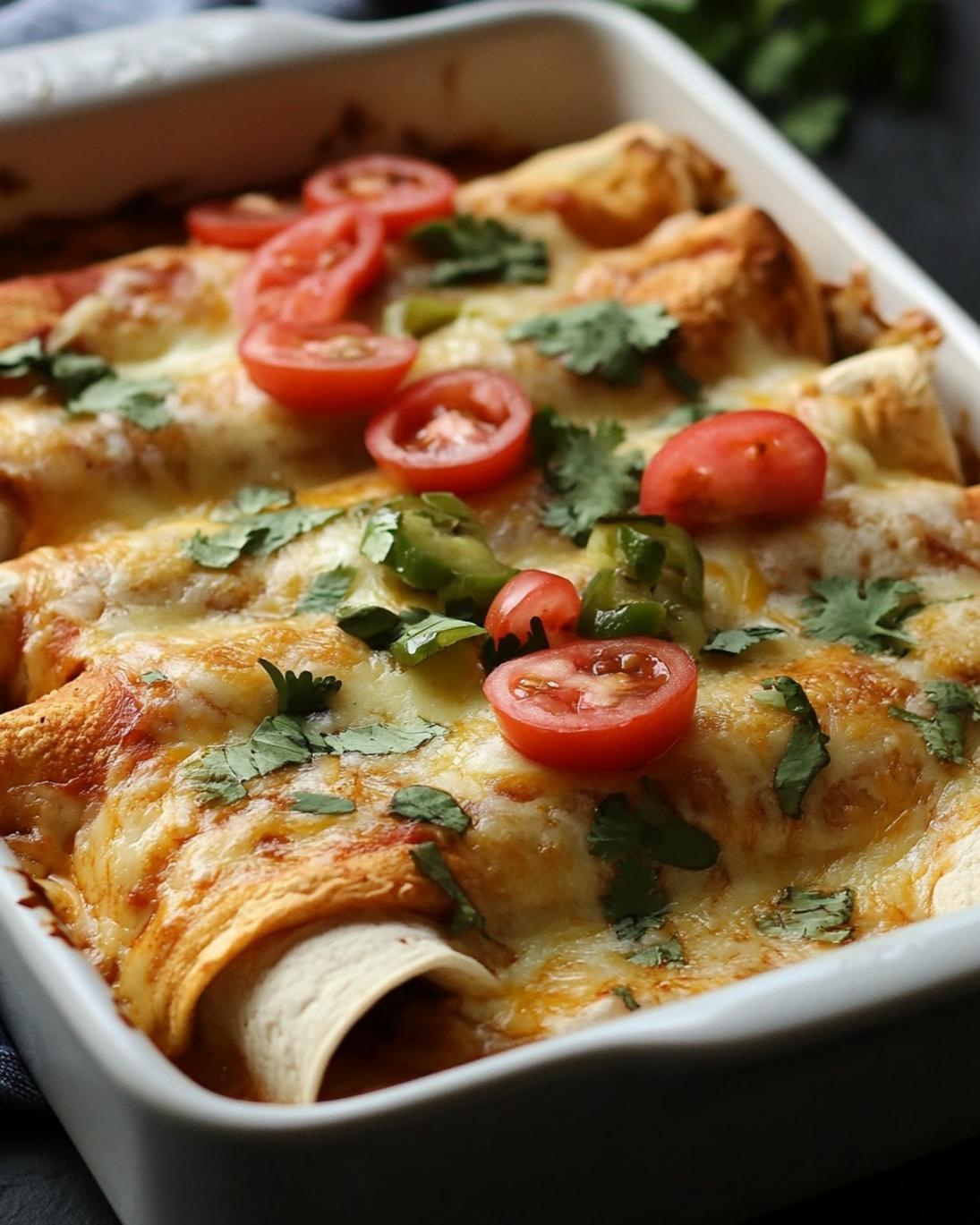 Cheesy Chicken Enchiladas with Homemade Sauce