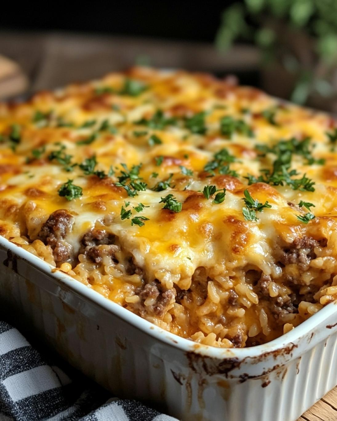 Cheesy Hamburger Rice Casserole Delight 3