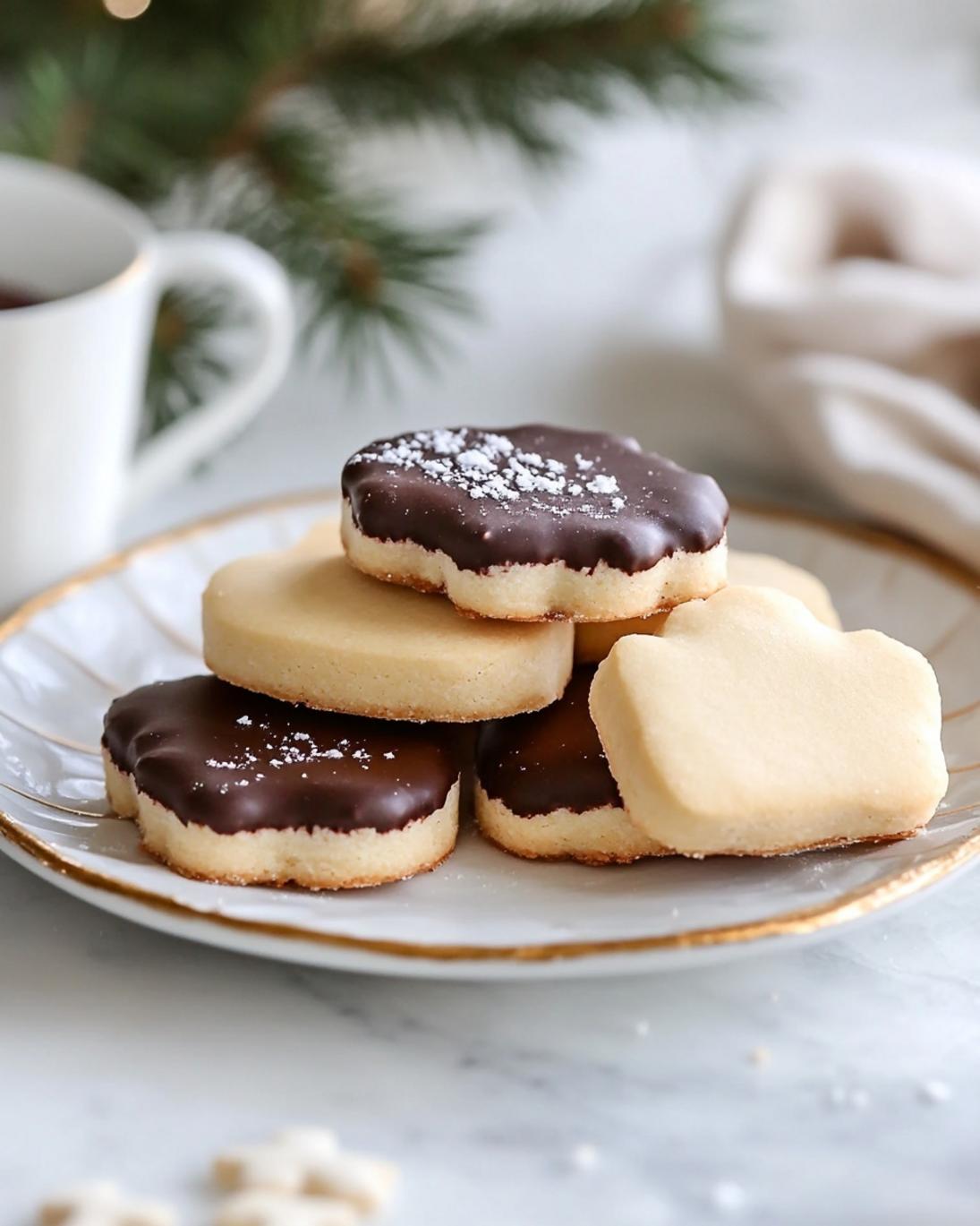 Classic Three Flavor Shortbread Cookies Recipe 1