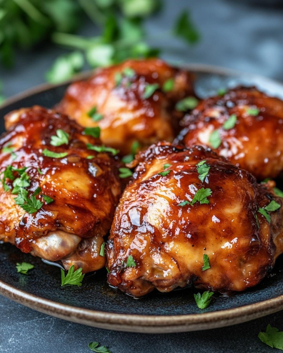 Crispy Caramelized BBQ Chicken Thighs Recipe 1