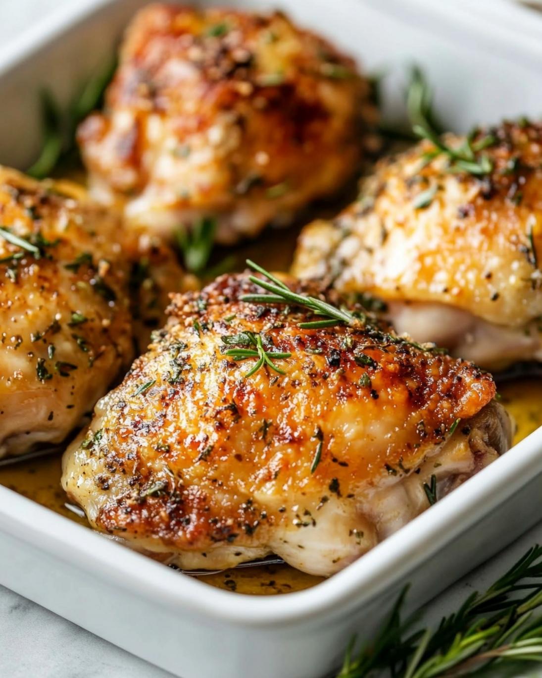 Crispy Skin Oven Baked Chicken Thighs Perfection