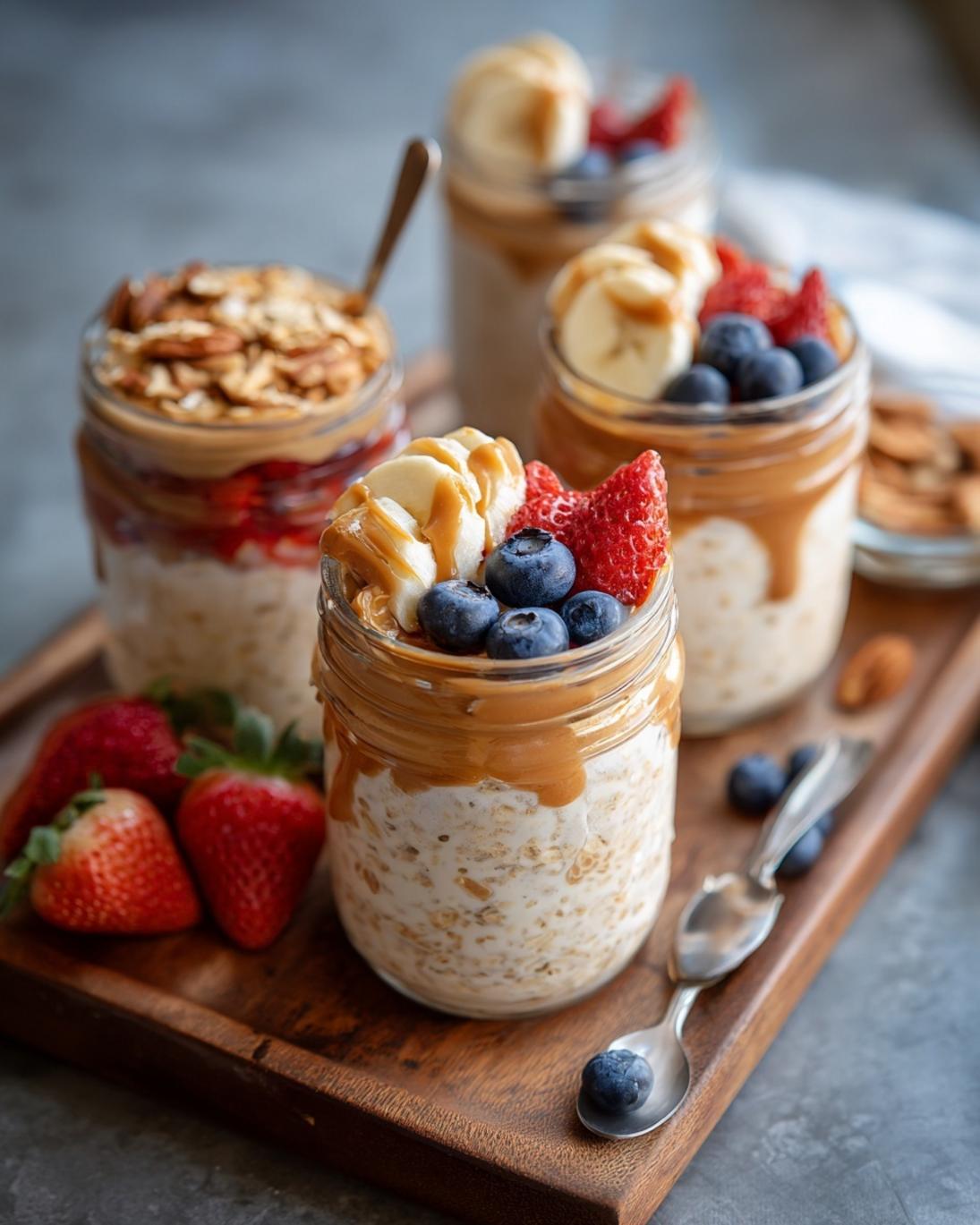 Easy 3-Flavor Protein Overnight Oats for Healthy Mornings