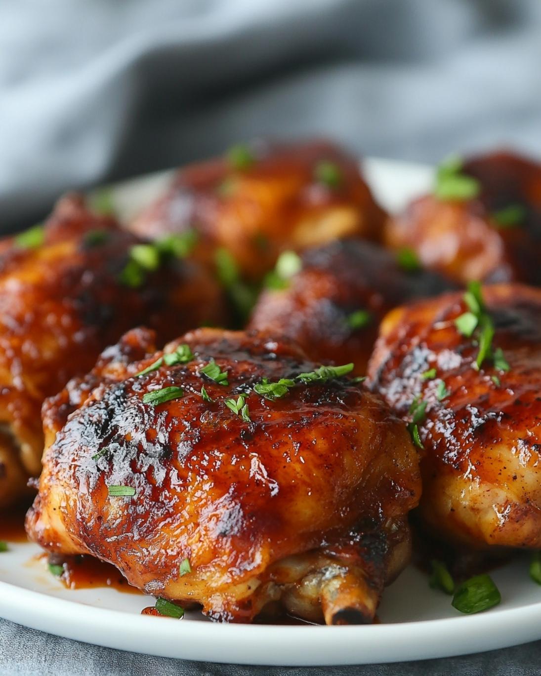 Easy Caramelized Oven BBQ Chicken Thighs