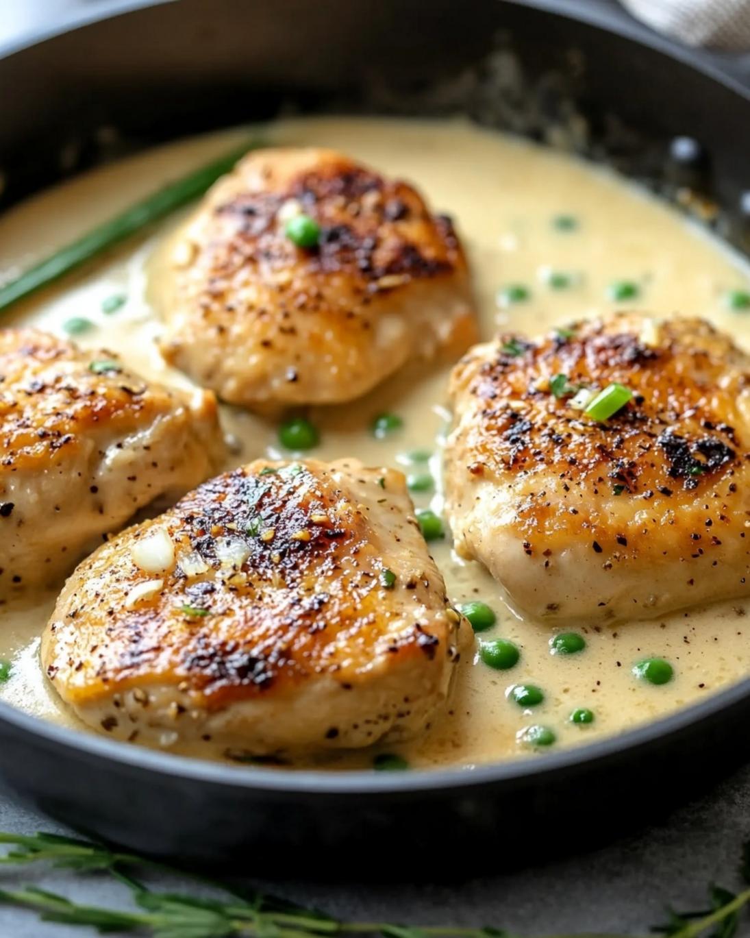 Easy Creamy Garlic Chicken Dinner