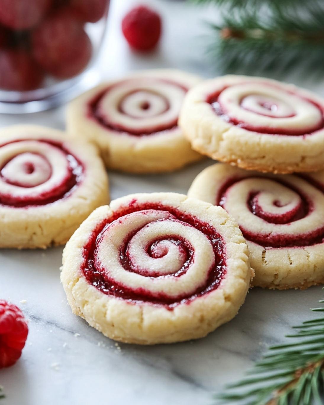 Easy Raspberry Swirl Shortbread Cookies Recipe 1