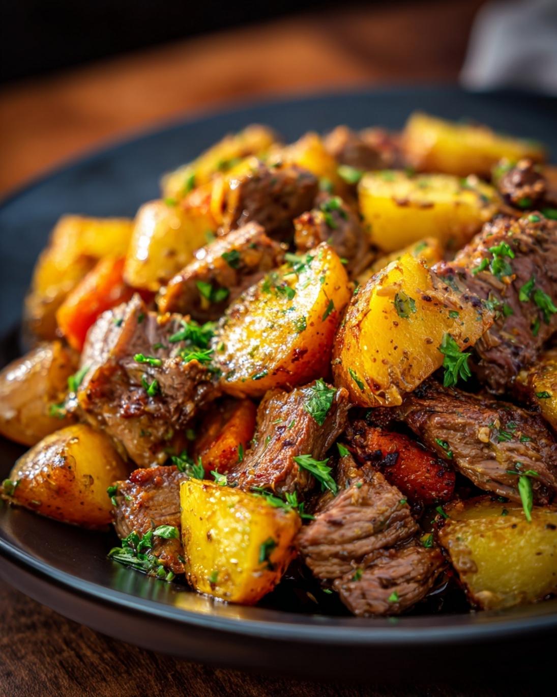 Easy Slow Cooker Garlic Butter Beef & Potatoes for Tender Dinners