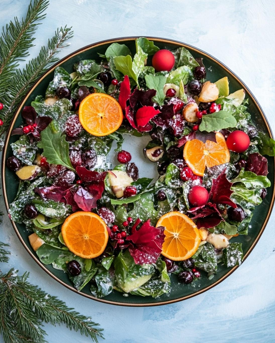 Festive Christmas Wreath Salad Recipe 2