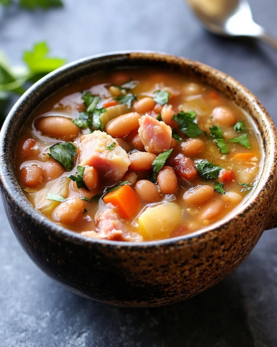 Hearty Crockpot Ham and Bean Soup Recipe 1