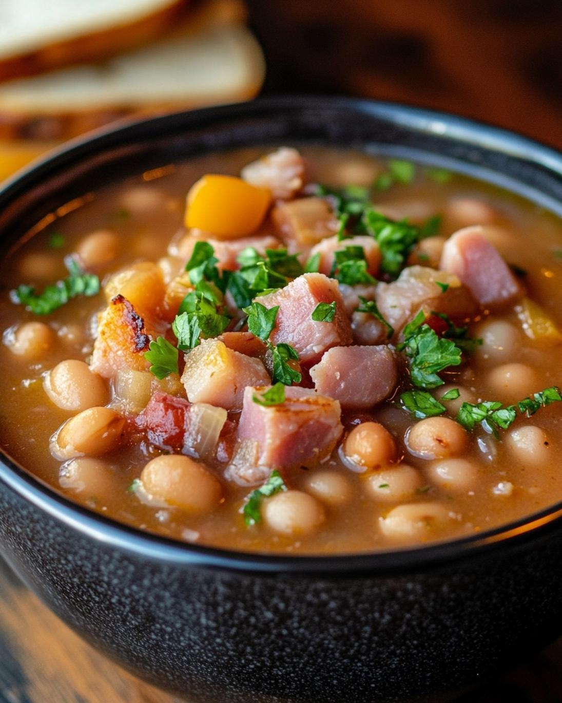 Hearty Crockpot Ham and Bean Soup Recipe