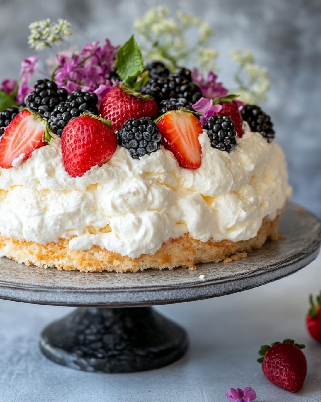 Light & Fluffy Yogurt Cloud Cake Recipe
