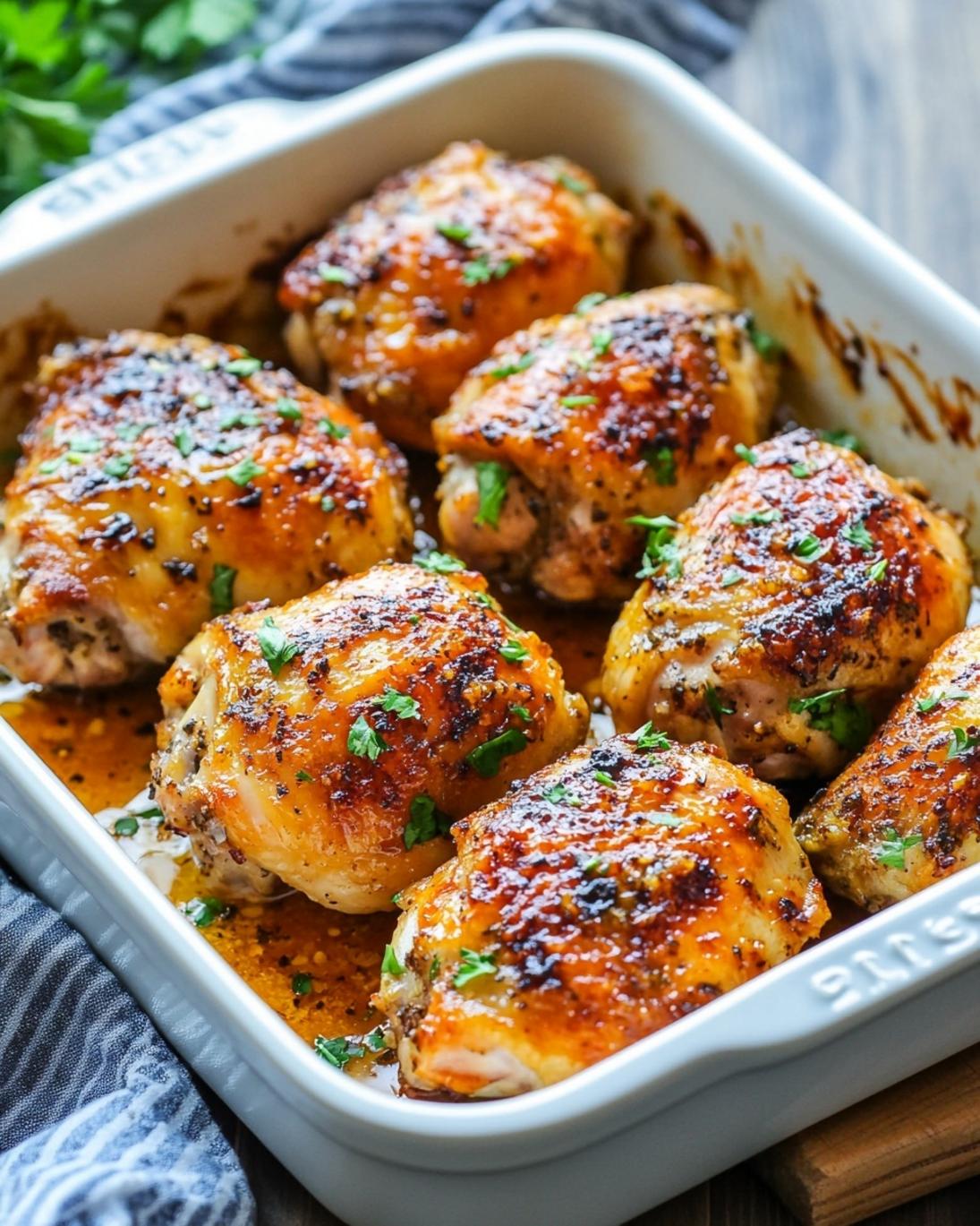 Quick 30-min Oven Baked Boneless Skinless Chicken Thighs