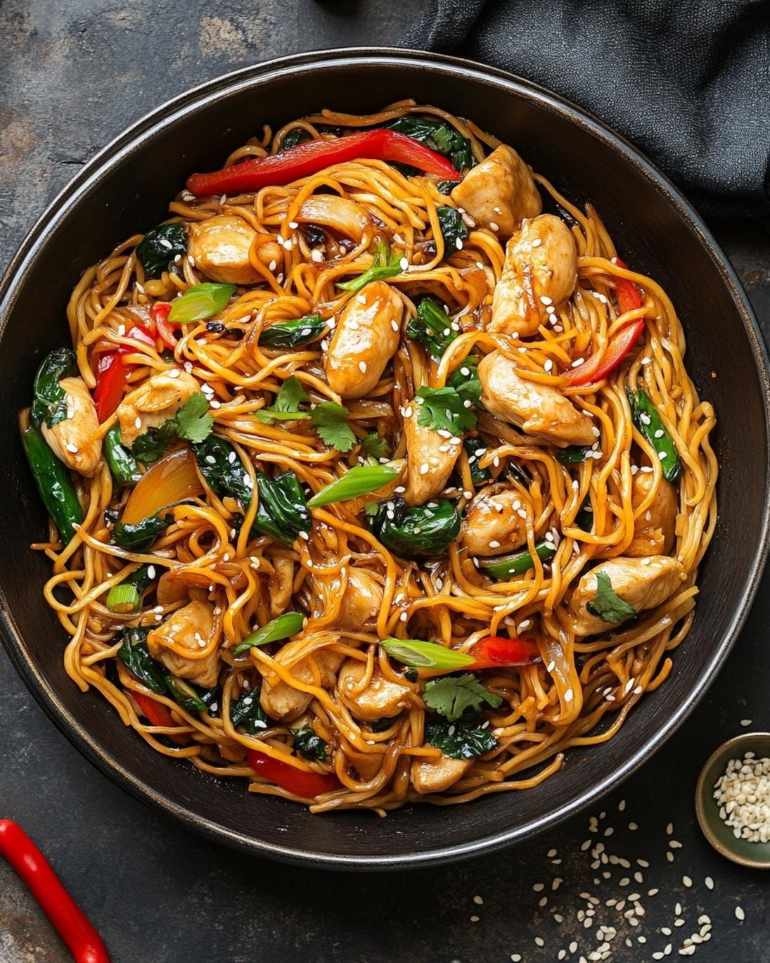 Quick Garlic Honey Chicken Lo Mein for Easy Weeknights