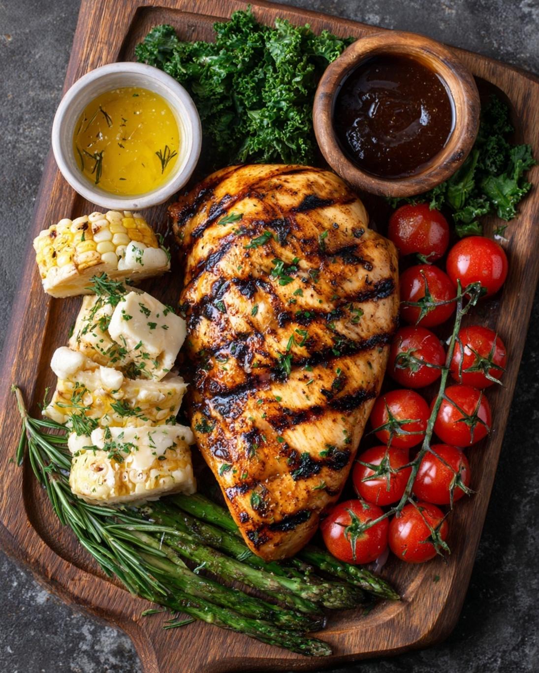 Quick Juicy Chicken Breast with 5 Easy Fresh Sides
