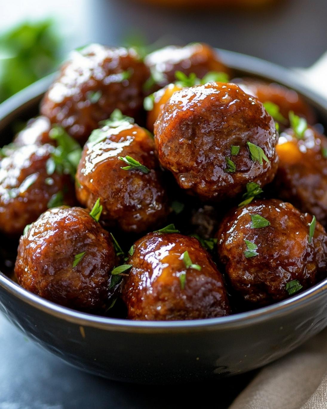 Slow Cooker Bourbon Apple Butter Meatballs Recipe
