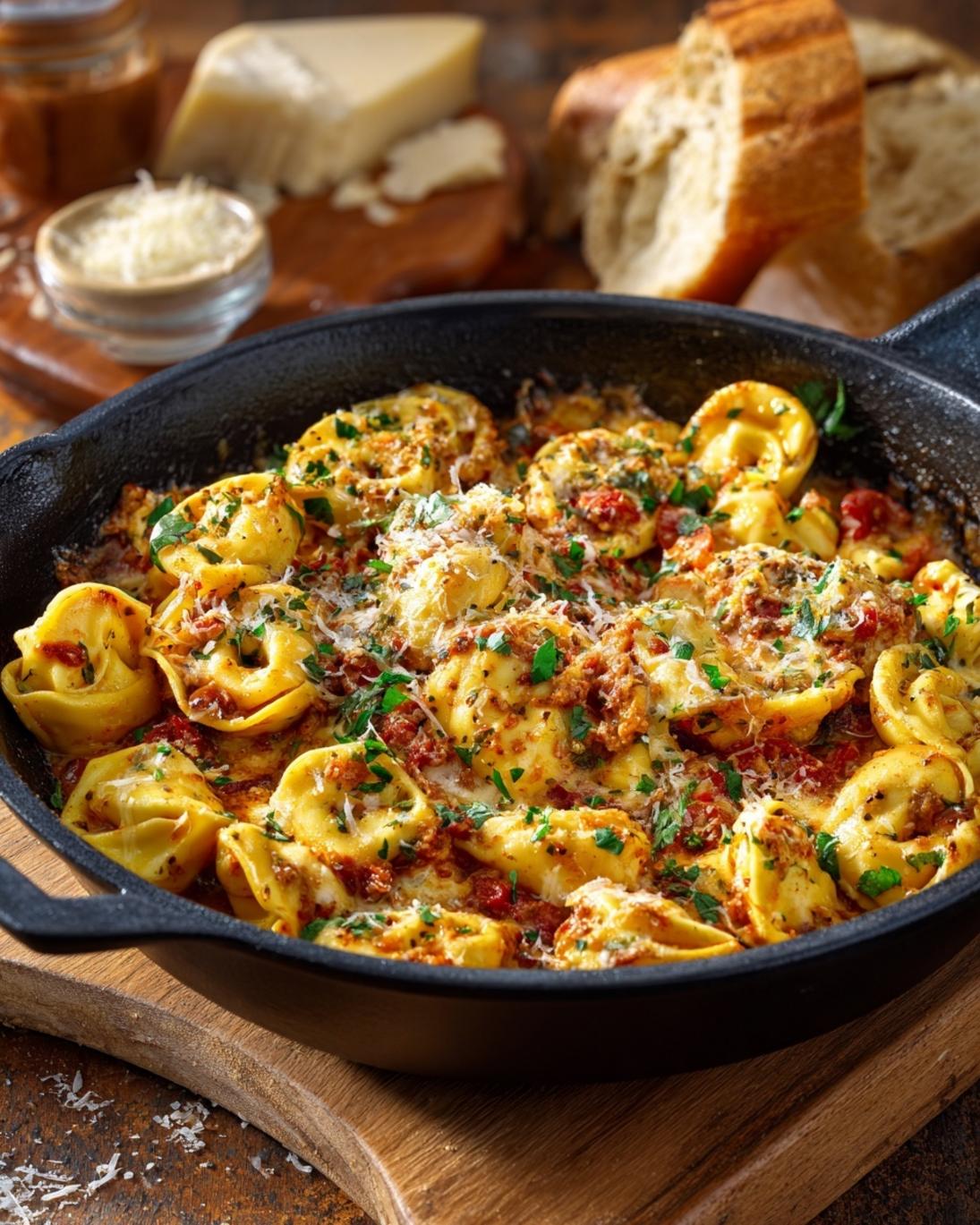Speedy Cheesy Tortellini Dinner