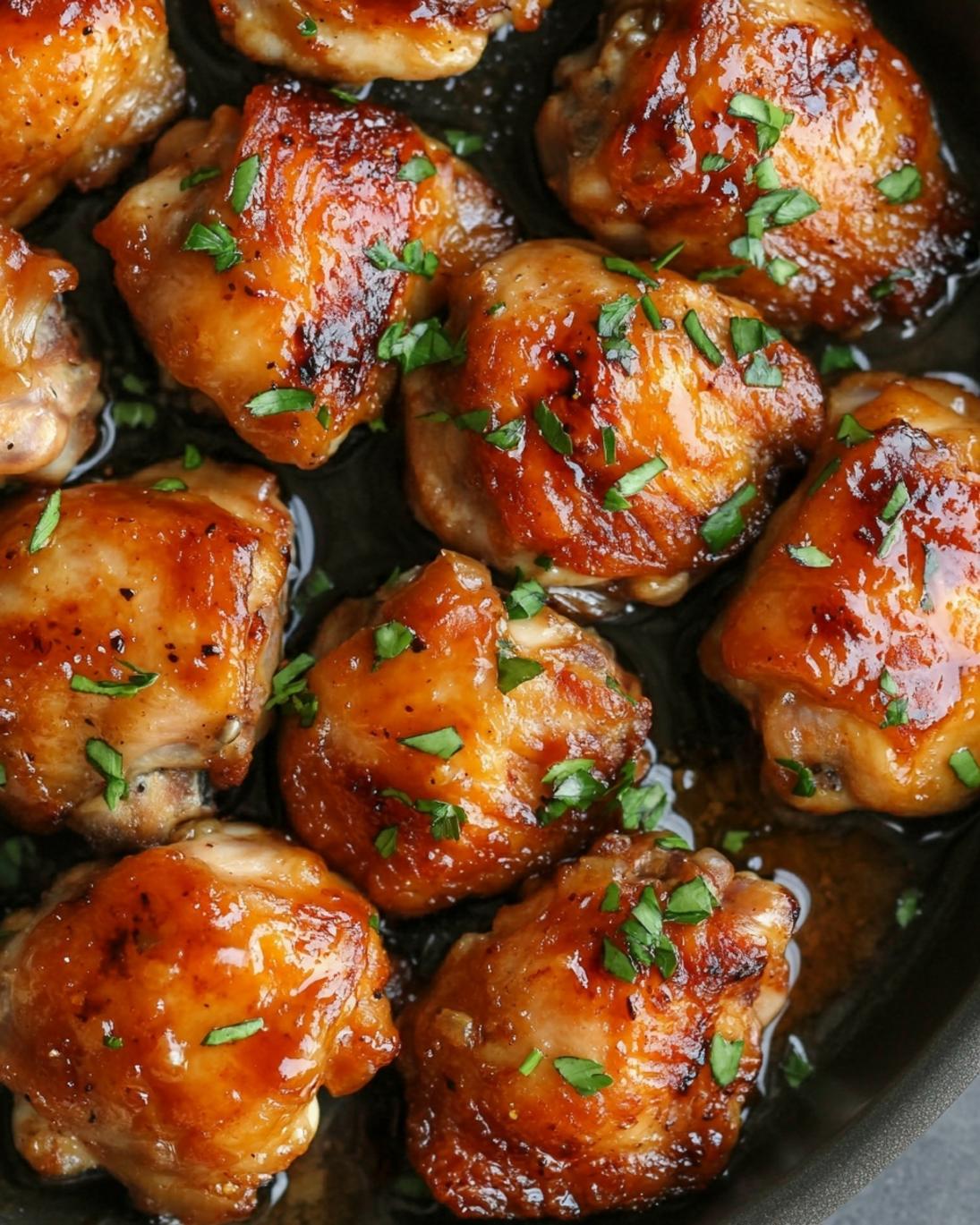 Sticky Honey Garlic Chicken Thighs Recipe