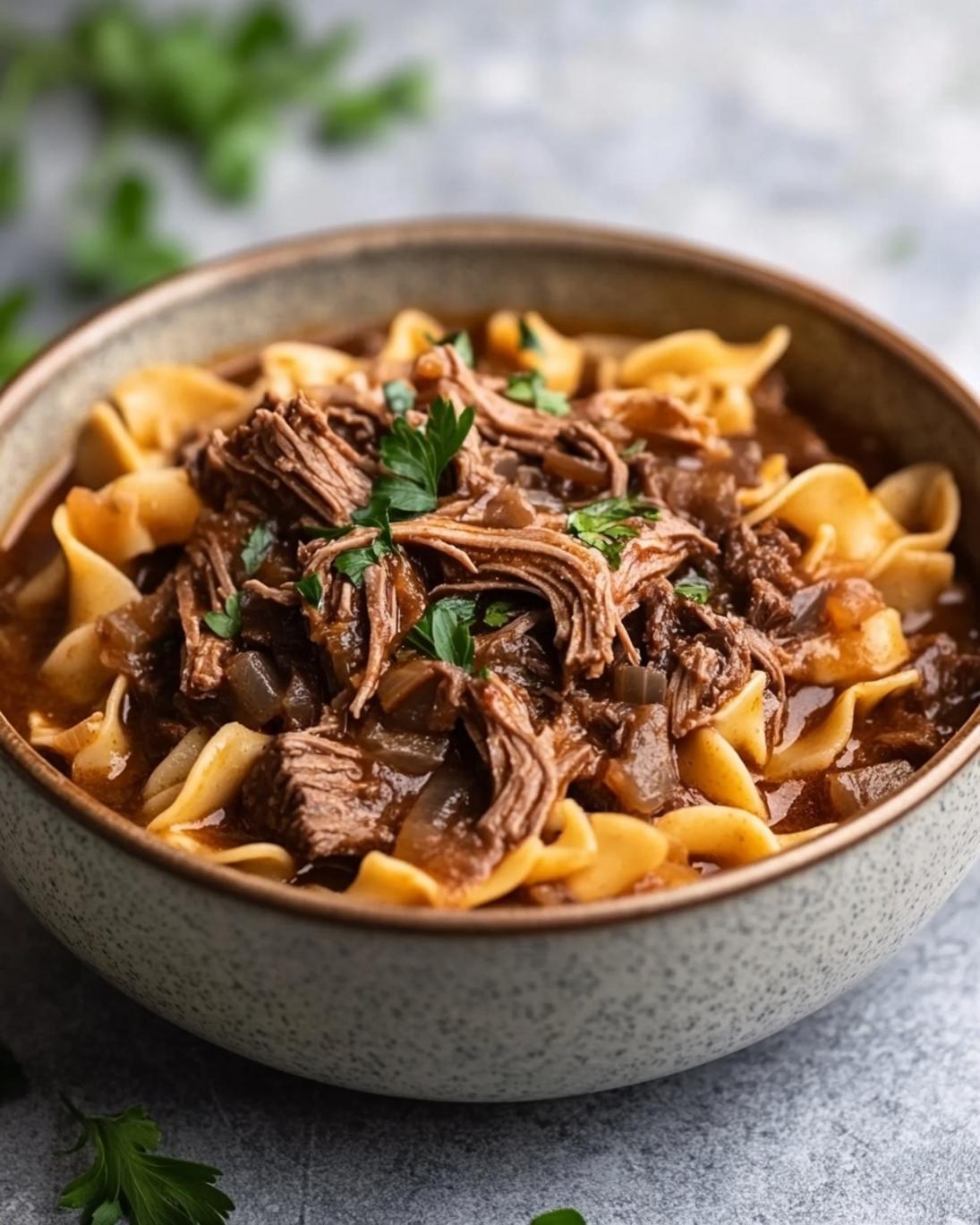 Tender Slow Cooker Beef and Noodles Recipe