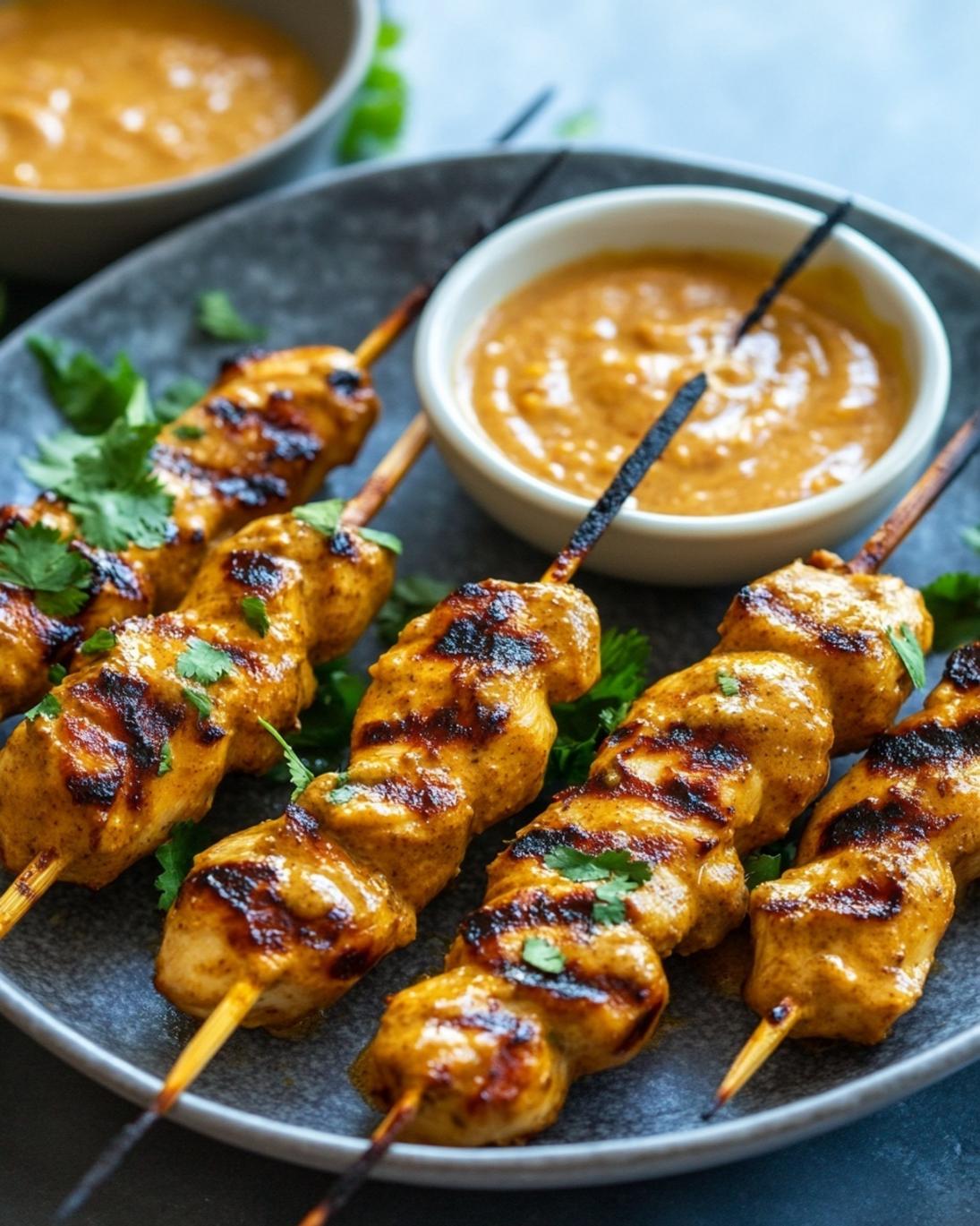 Thai Chicken Satay with Creamy Peanut Sauce 1