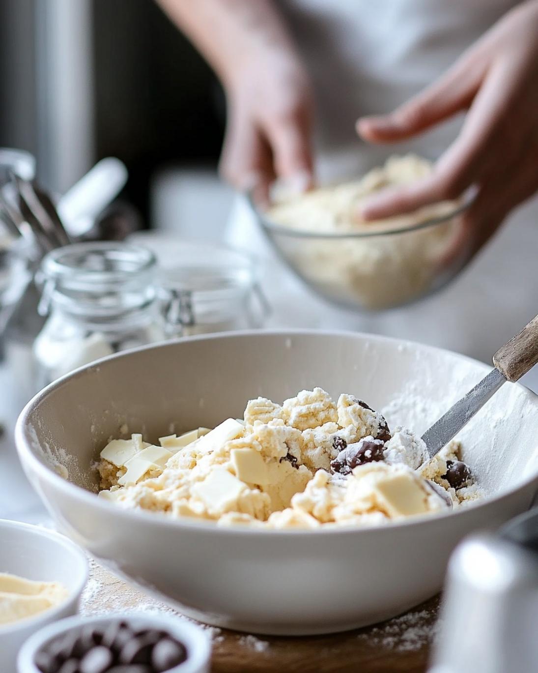 ingrediant of Buttery Chocolate Chip Shortbread Cookies Recipe