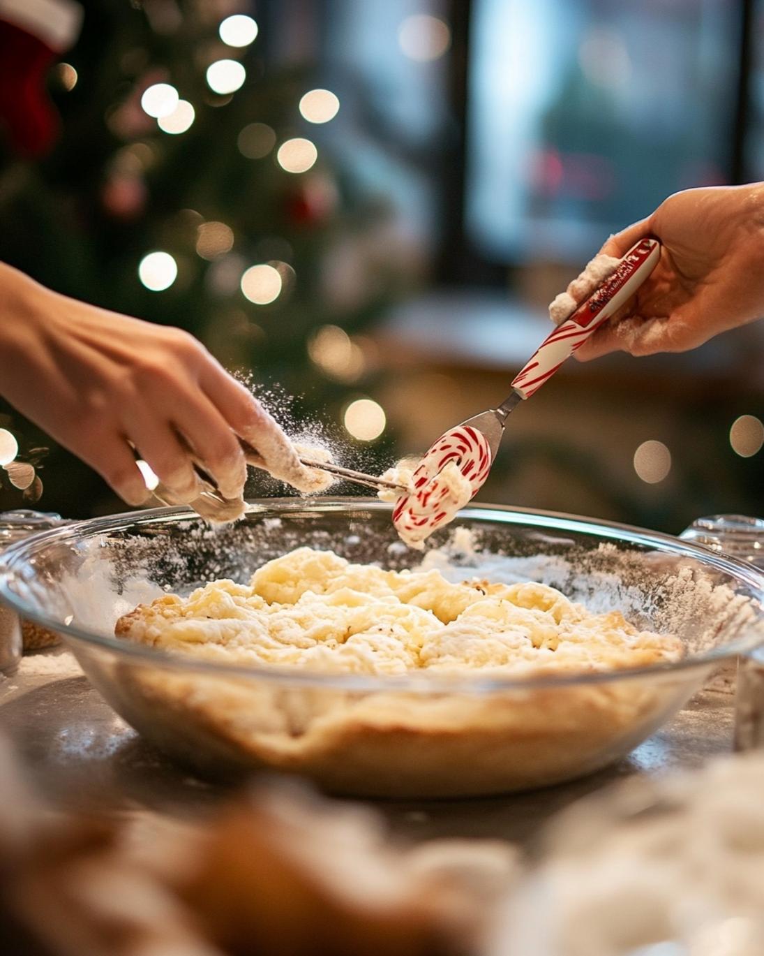 ingrediant of Christmas Candy Cane Pizza Easy Holiday Appetizer Savory Crescent Bake