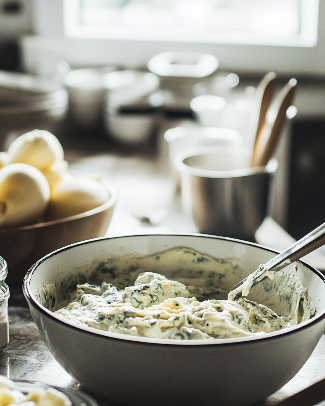 ingrediant of Festive Creamy Spinach and Artichoke Grinch Style Dip