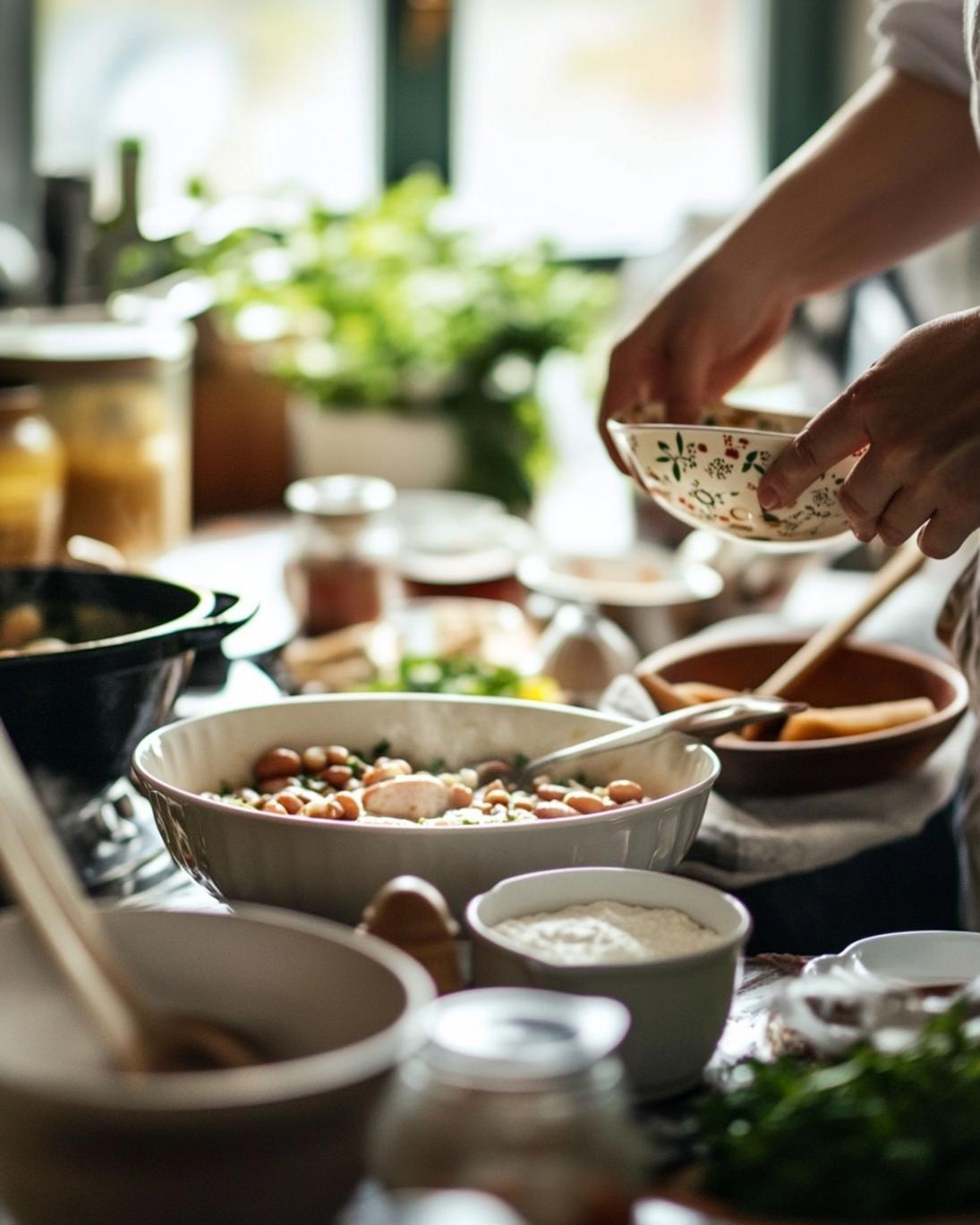 ingrediant of Hearty Crockpot Ham and Bean Soup Recipe